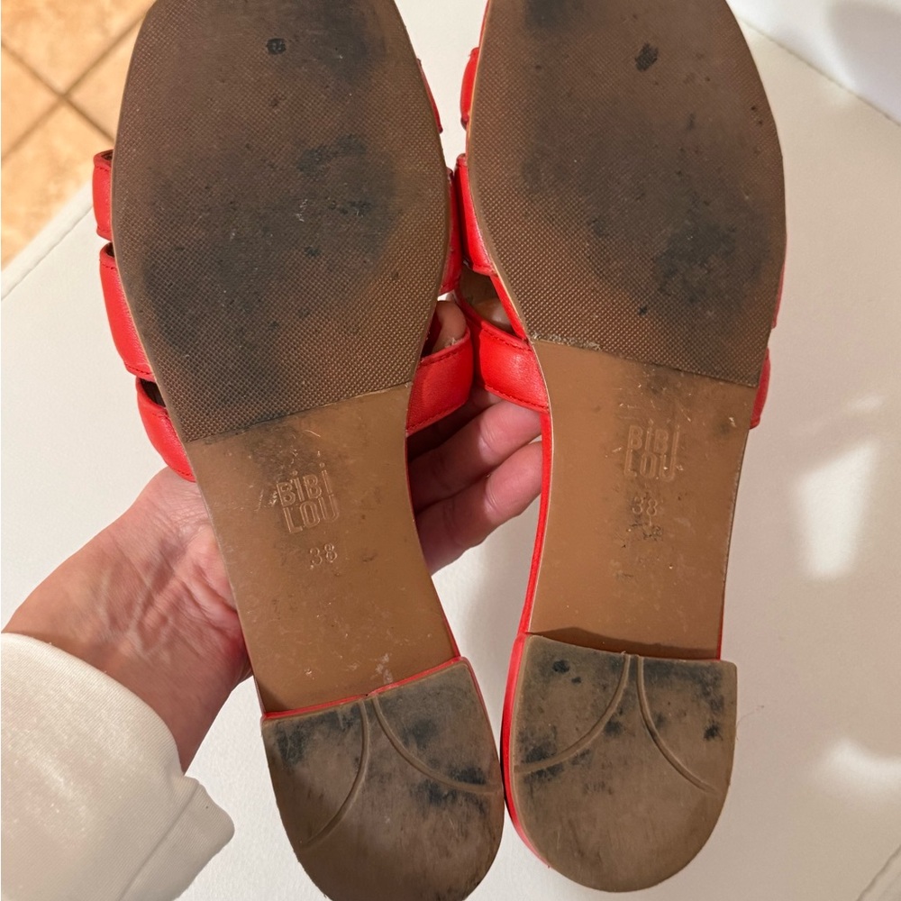 Red Flat Sandals BibiLou - Picture 3 of 11